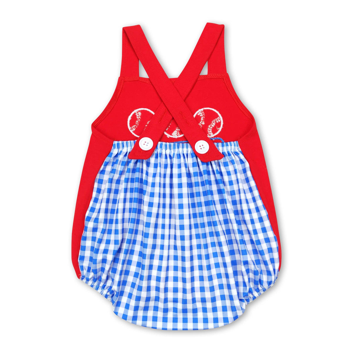 Red baseball shirt plaid shorts kids boys outfits
